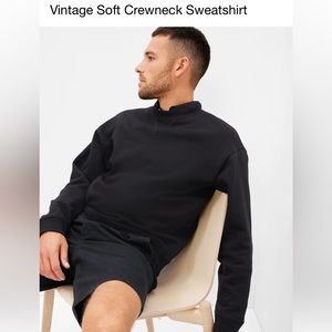 Gap vintage soft crew neck sweatshirt in black XXL